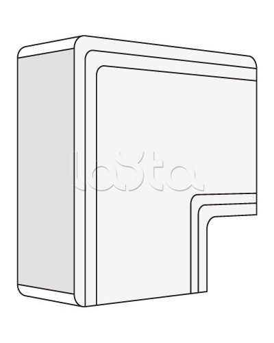 Угол плоский NPAN 100x40 мм DKC 01741 в Каспийске Аксессуары для кабель-канала Pintop.ru