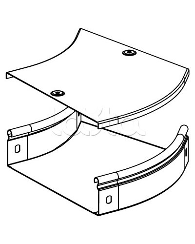 Угол CPO 45 горизонтальный 45° 100х50 DKC 36062 в Каспийске Аксессуары для лотков Pintop.ru